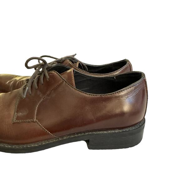Natha Studios Men's Leather Dress Shoes Oxfords Lace Up 11.5D Brown Office Work - Picture 7 of 10